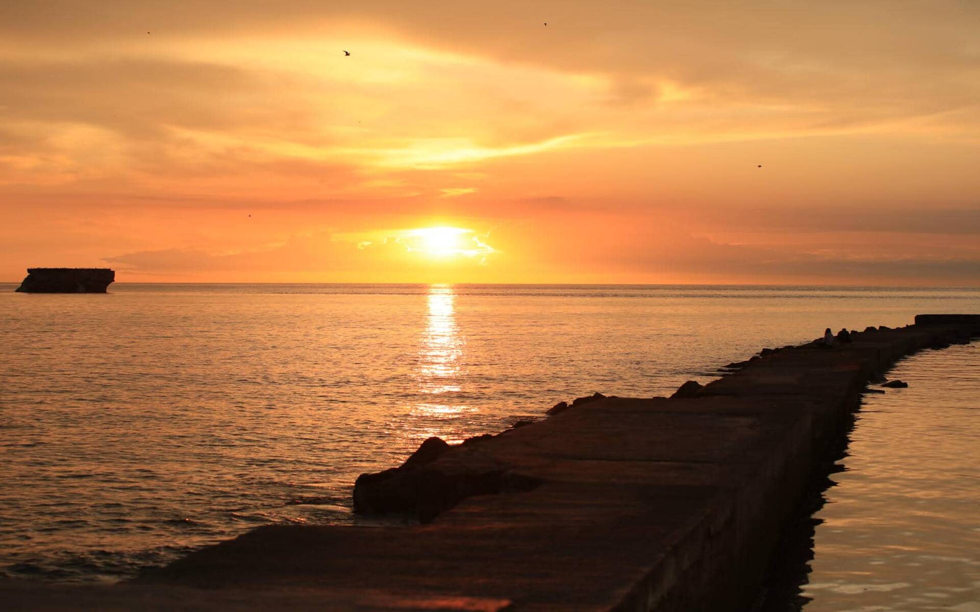 Fort de l'Heurt et coucher de soleil