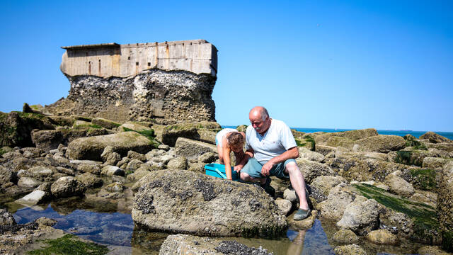 Pêche aux moules au Fort de l'Heurt